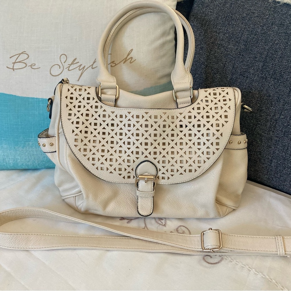 Black Rivet vegan leather purse